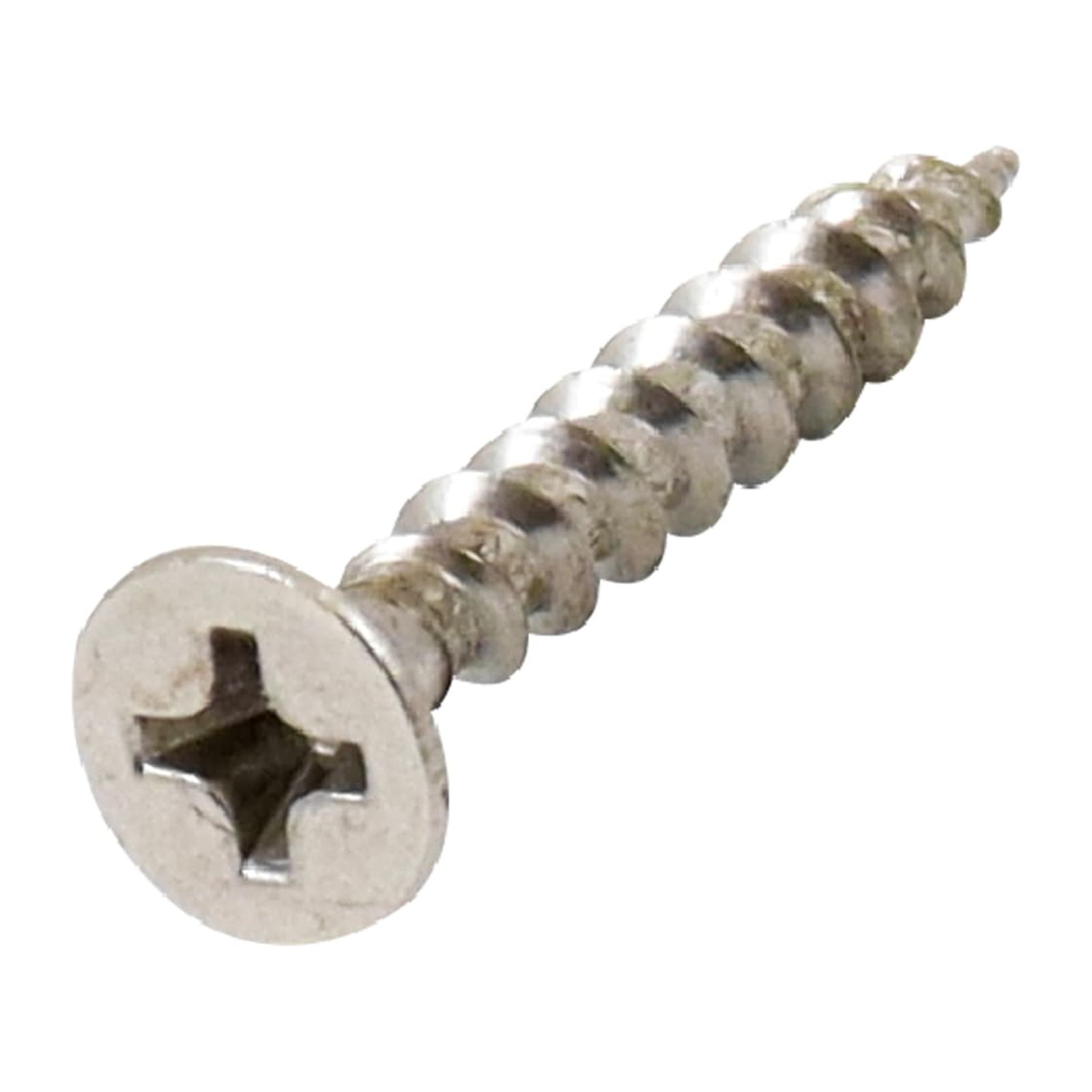 Pija Cabeza Plana para Madera Niquelada #8 x 1" Weston (Caja 12,000 piezas)