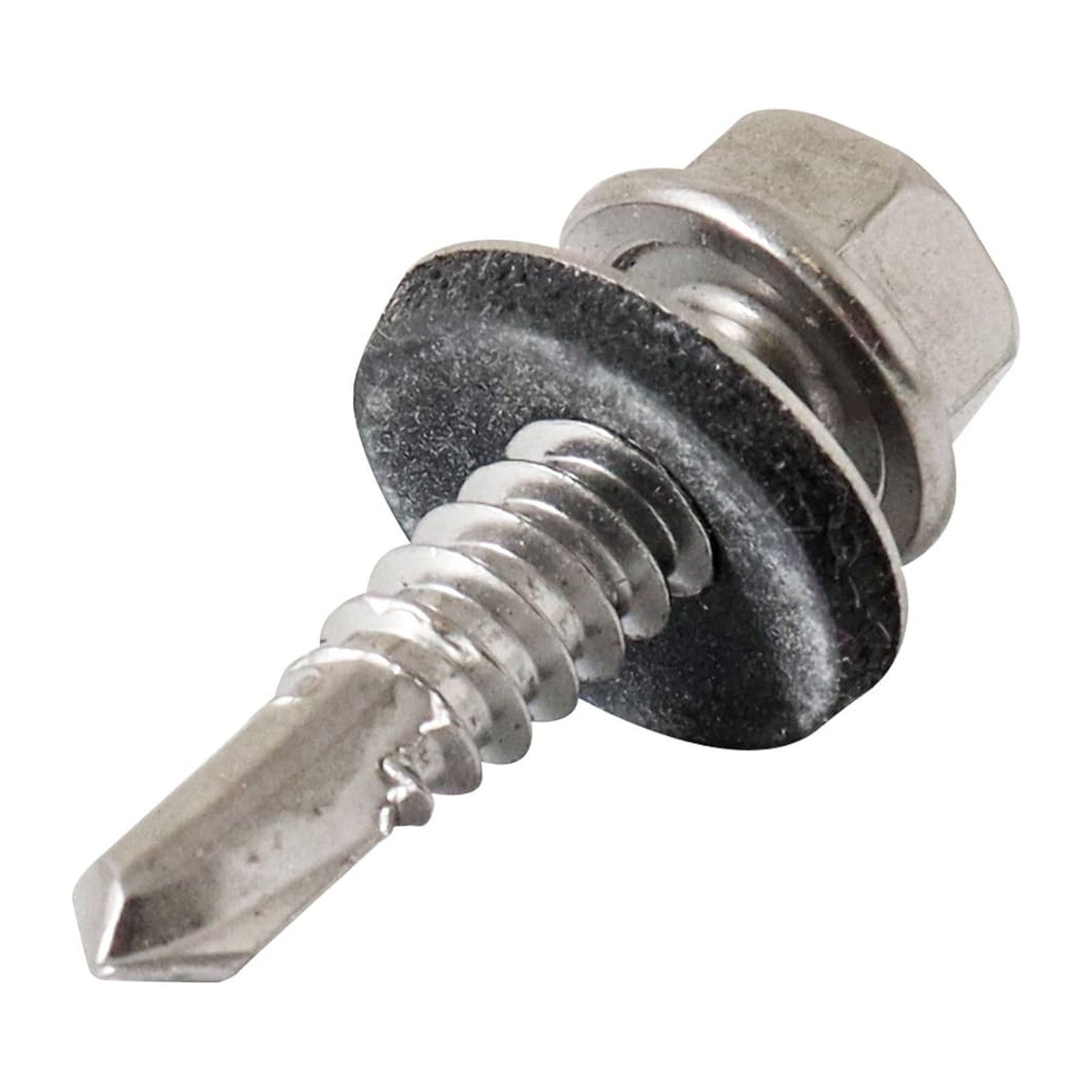 PIJA HEX. PUNTA BROCA C/RONDANA ACERO INOX. 410 1/4X1 (precio por caja, caja con 100 piezas) - Imagen 2