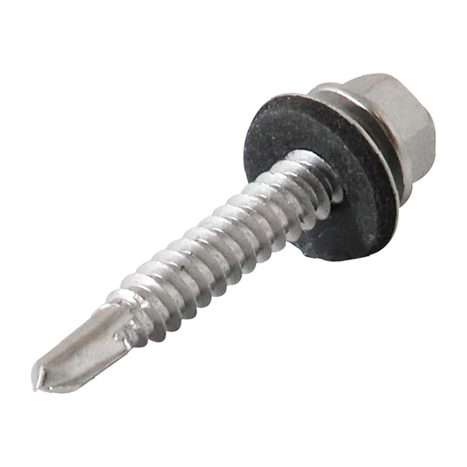 PIJA HEX. PUNTA BROCA C/RONDANA ACERO INOX. 410 1/4X1-1/2 (precio por caja, caja con 100 piezas) - Imagen 2
