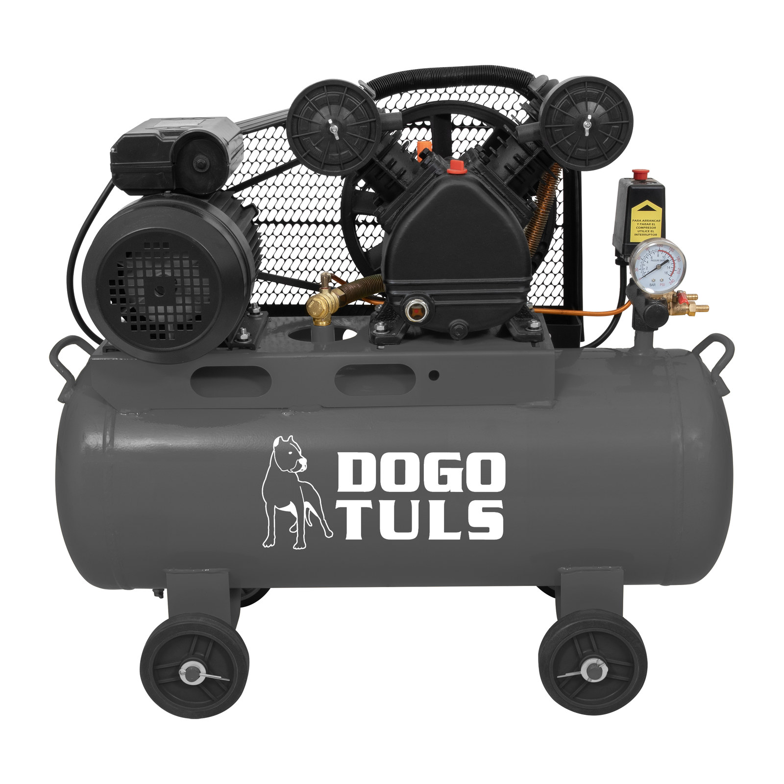Compresor de Aire 2 HP 56 L Banda Cobre