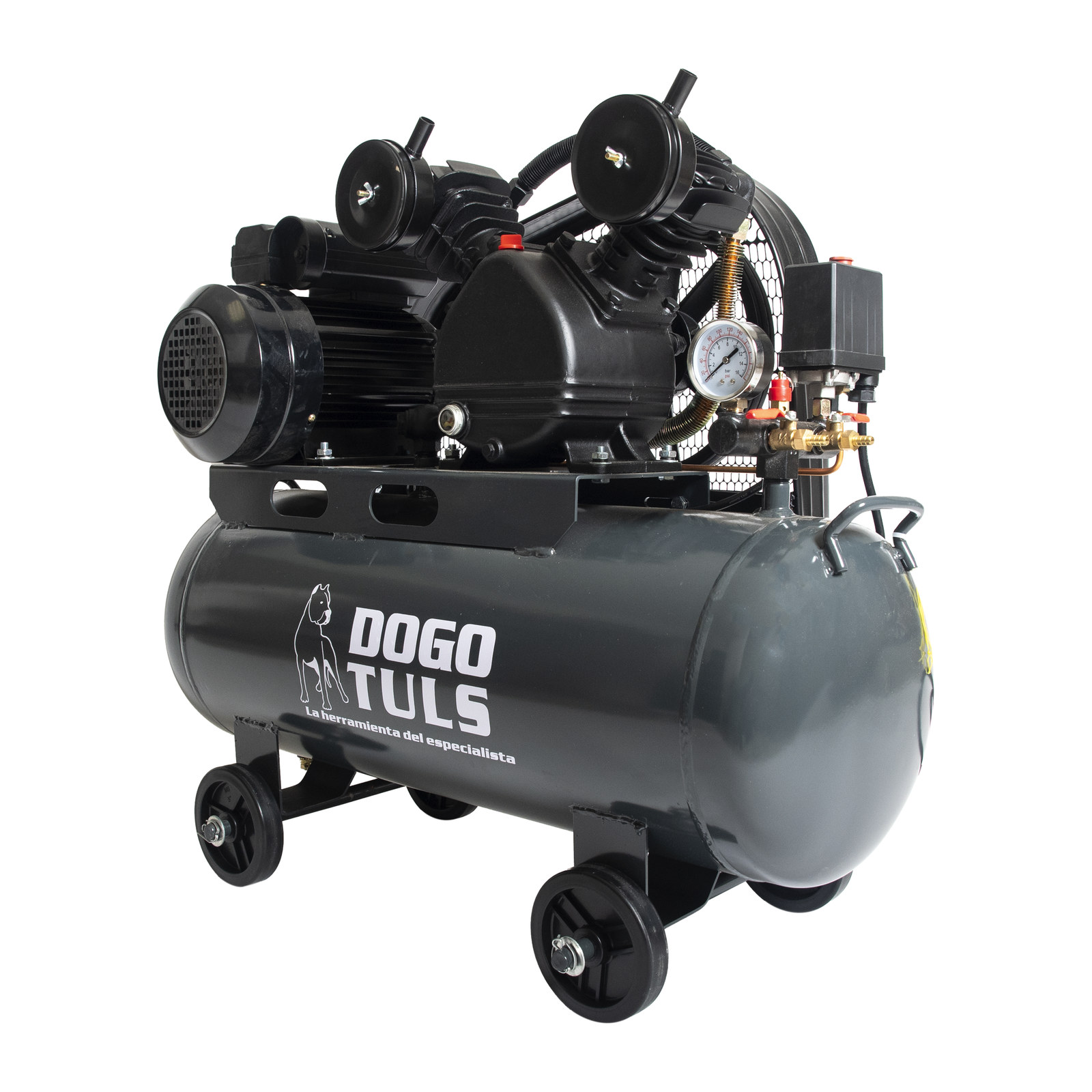 Compresor de Aire 2 HP 56 L Banda Cobre - Imagen 2