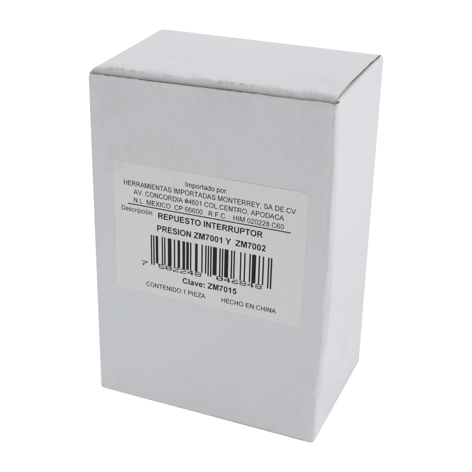 REPUESTO INTERRUPTOR PRESION  ZM7001 /02 - Imagen 3