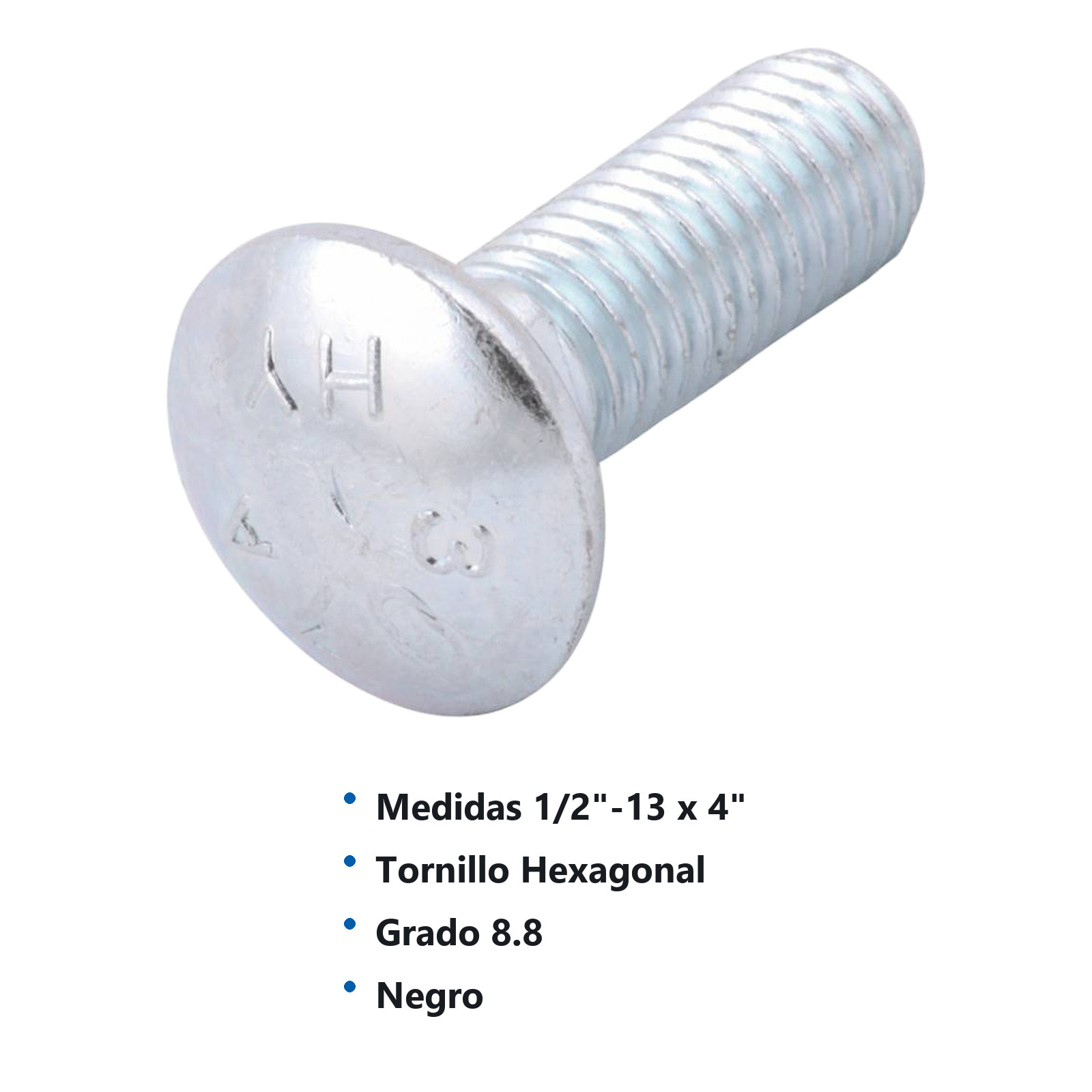 TORNILLO TIPO COCHE GALV. 1/2-13 X 4 (Precio x Caja c/25 pzas) - Imagen 3