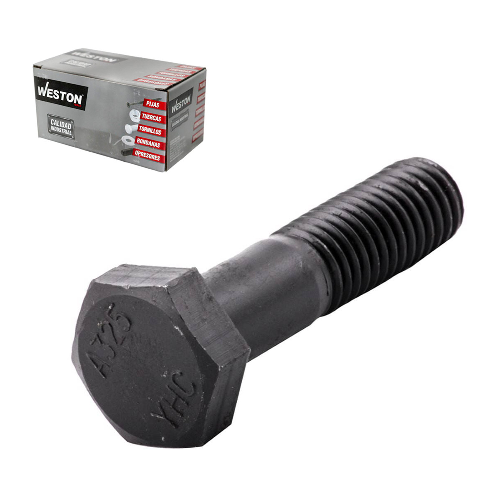 Tornillo Estructural Hexagonal Negro A325 5/8-11 x 2" WESTON (Caja c/25 pzas)