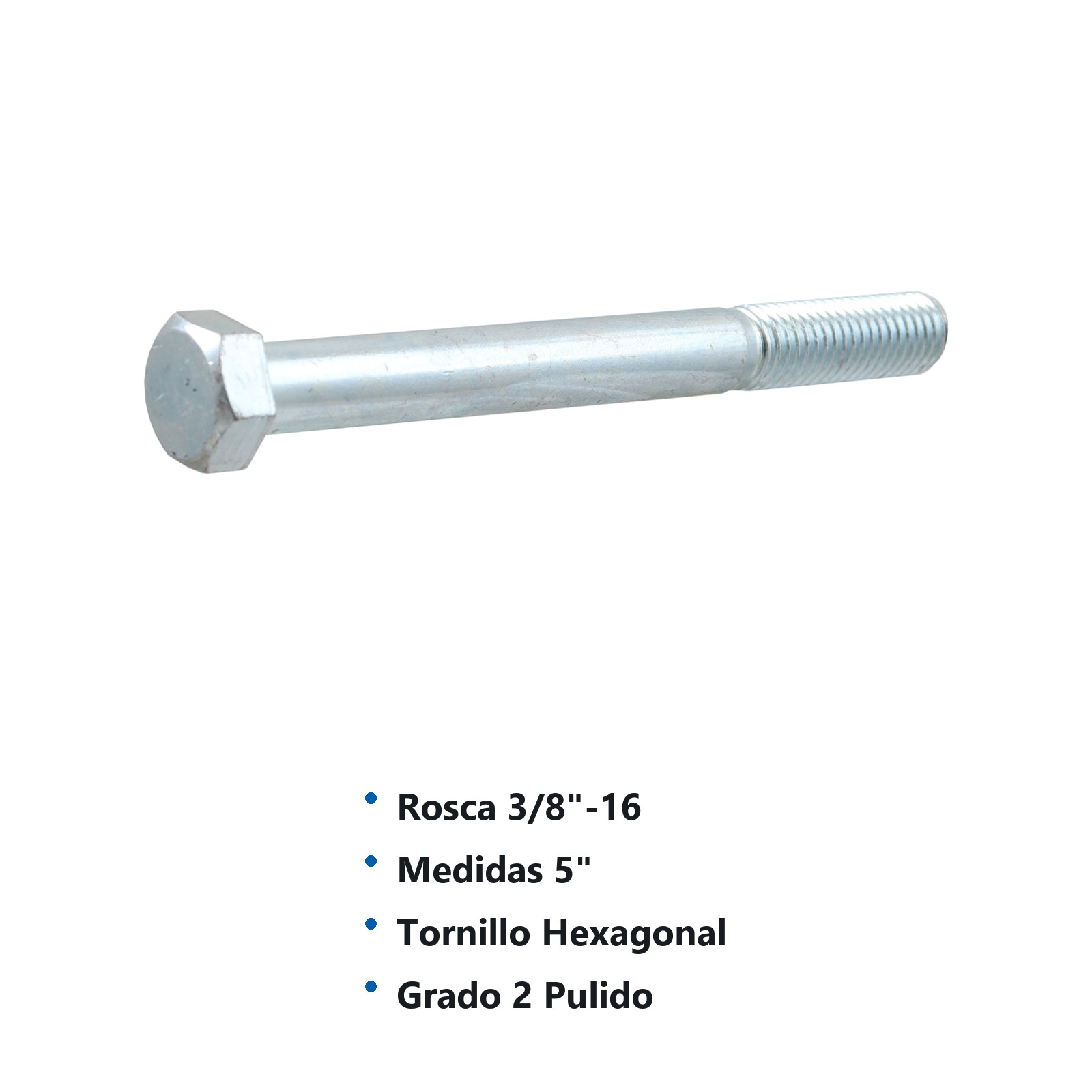 TORN. G2 GALV. 'RP' 3/8-16 X 5 (Precio x Caja - Caja c/50 pzas) - Imagen 2