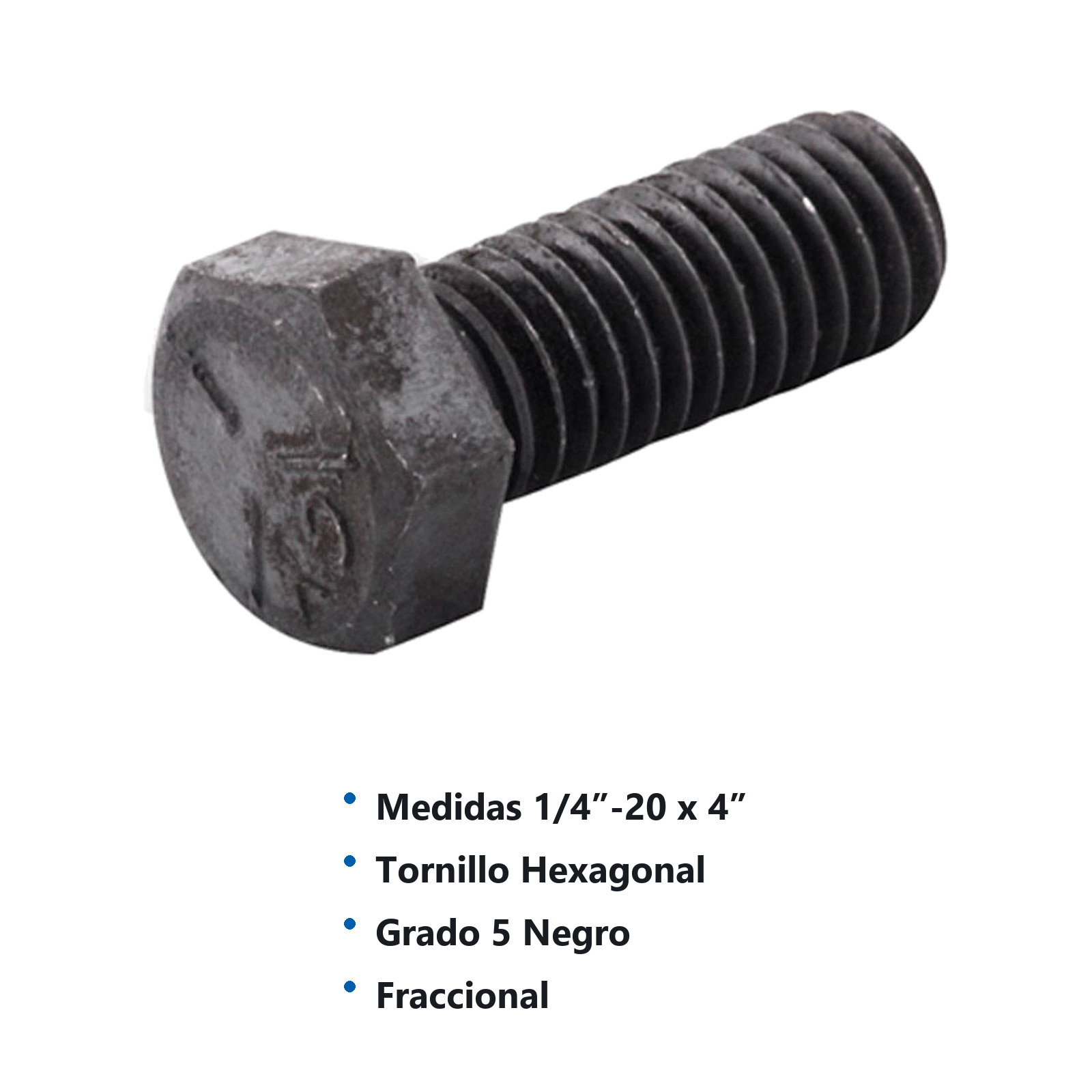 TORN. HEX. G5 NEGRO 1/4-20 X 4 (Precio x Caja - Caja c/100 pzas) - Imagen 3
