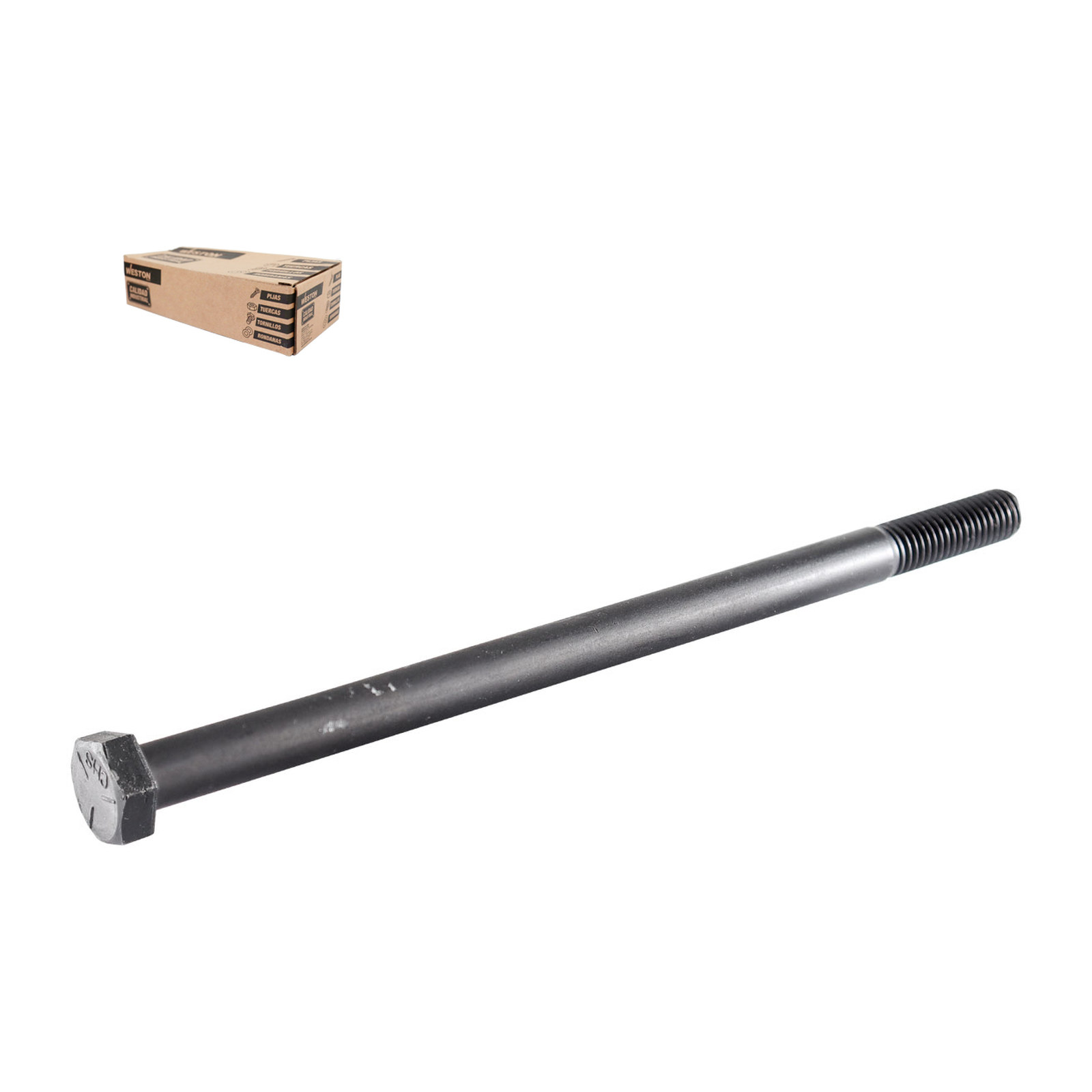 Tornillo Hexagonal Grado 5 Negro 1/2-13 x 8 Weston (Caja 25 pzas)