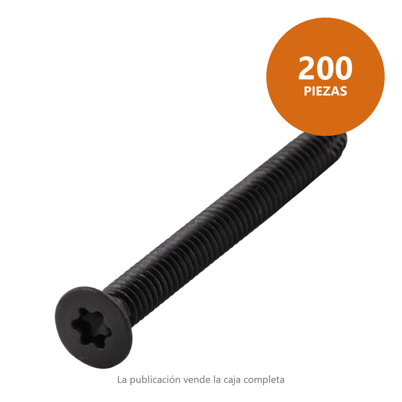 TORN. C.PLANA TORX T/F NEGRO 1/4X2  (Precio x Pza - Caja c/200 pzas) - Imagen 2