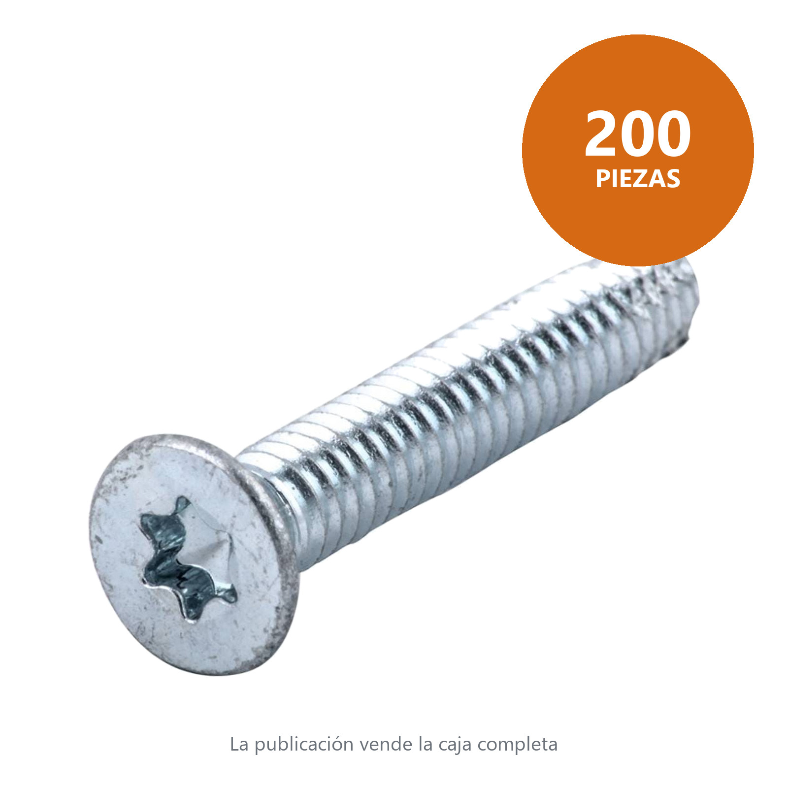 TORN. C.PLANA TORX T/F GALV. 1/4X2 1/2  (Precio x Pza - Caja c/200 pzas) - Imagen 2