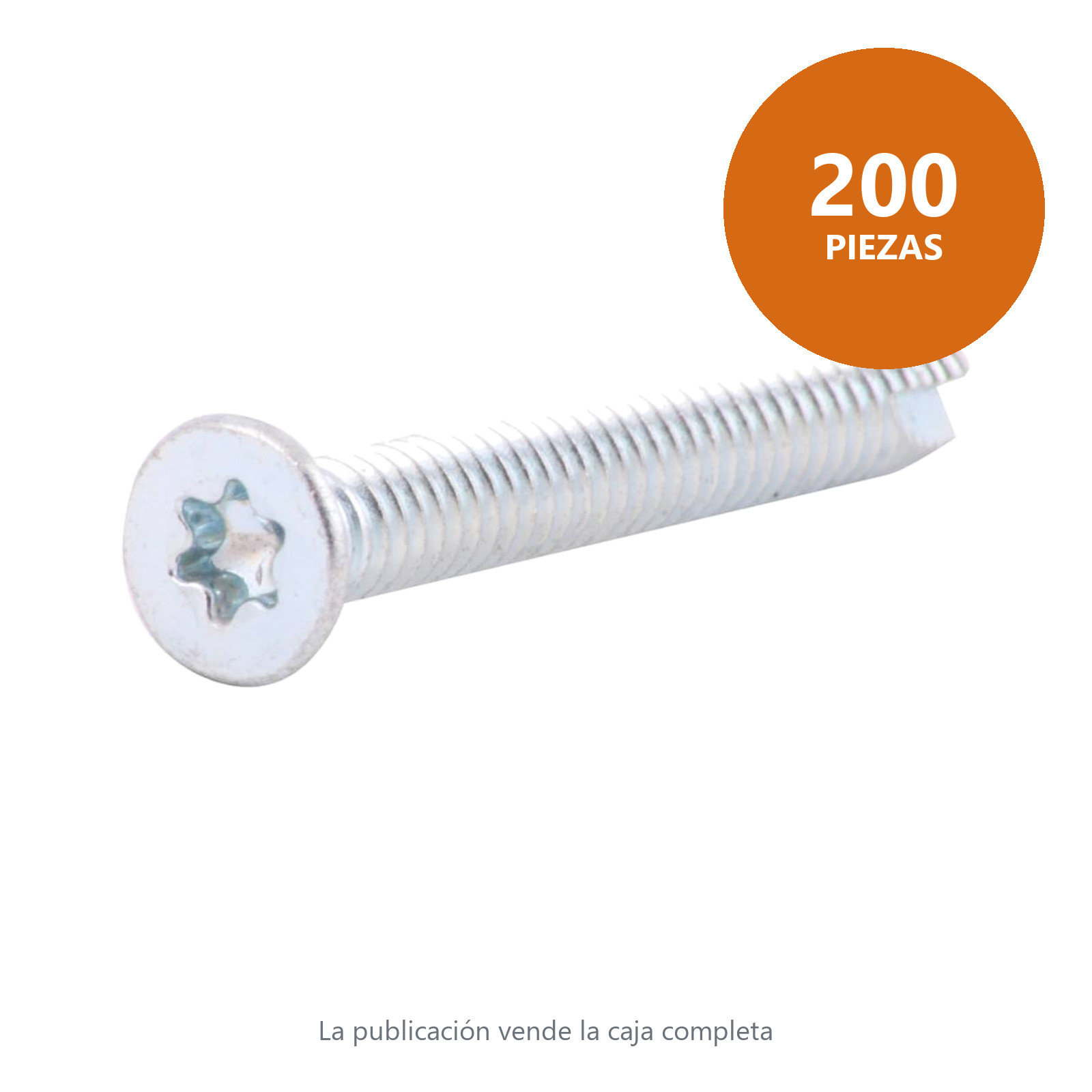 TORN. C.PLANA TORX T/23 GALV. 1/4X2  (Precio x Pza - Caja c/200 pzas) - Imagen 2