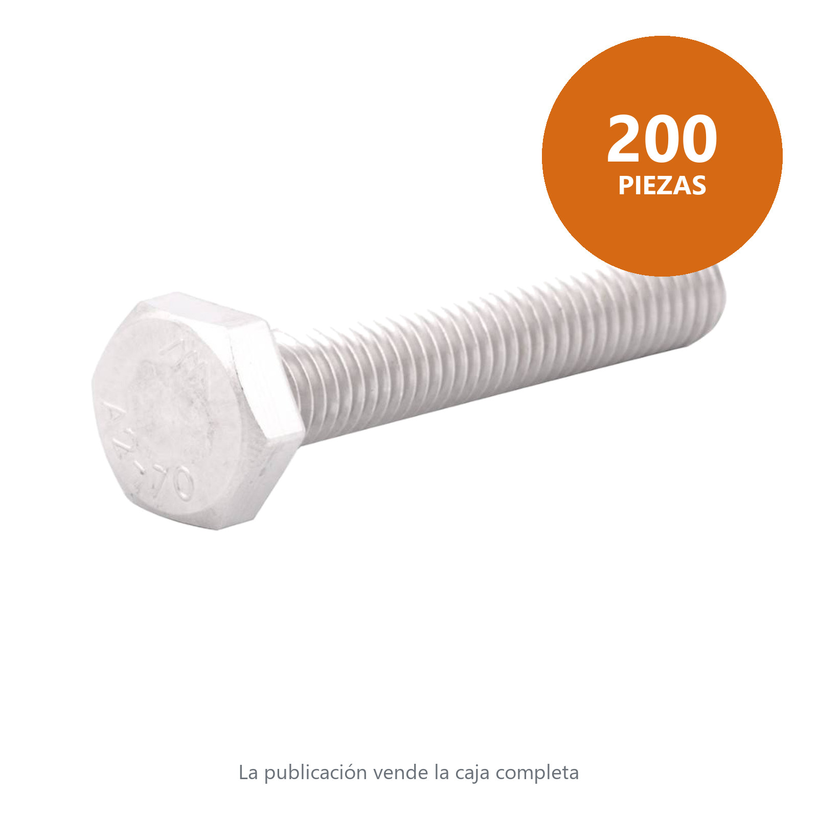 TORNILLO HEX ACERO INOX. 'RC' M6-1.0 X 35  (Precio x Pza - Caja c/200 pzas) - Imagen 2