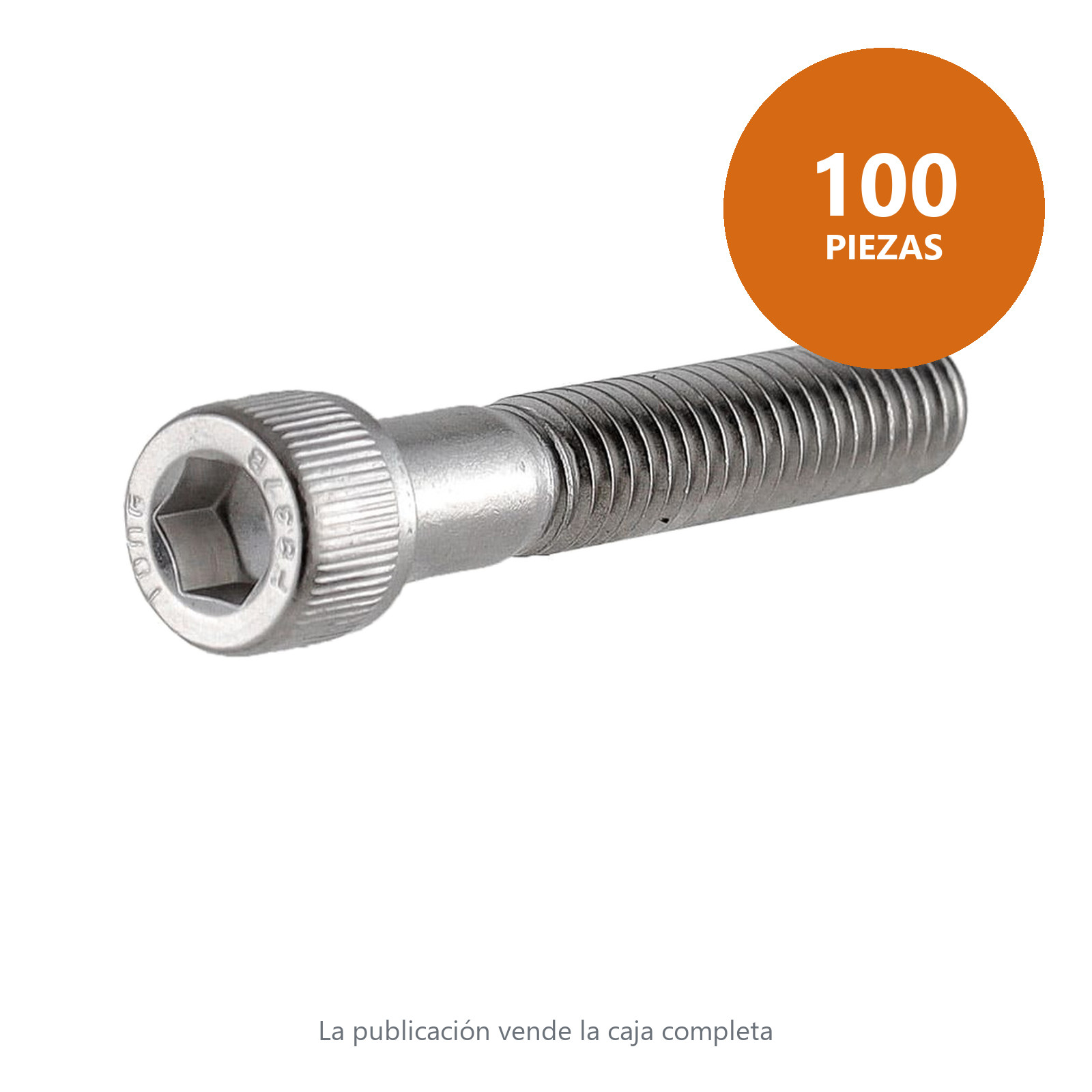 TORN. ALLEN CILINDRICO INOX 304 UNC #10-24x3/4 ROSCA COMPLETA (Precio x Pza - Caja c/100 pzs) - Imagen 3