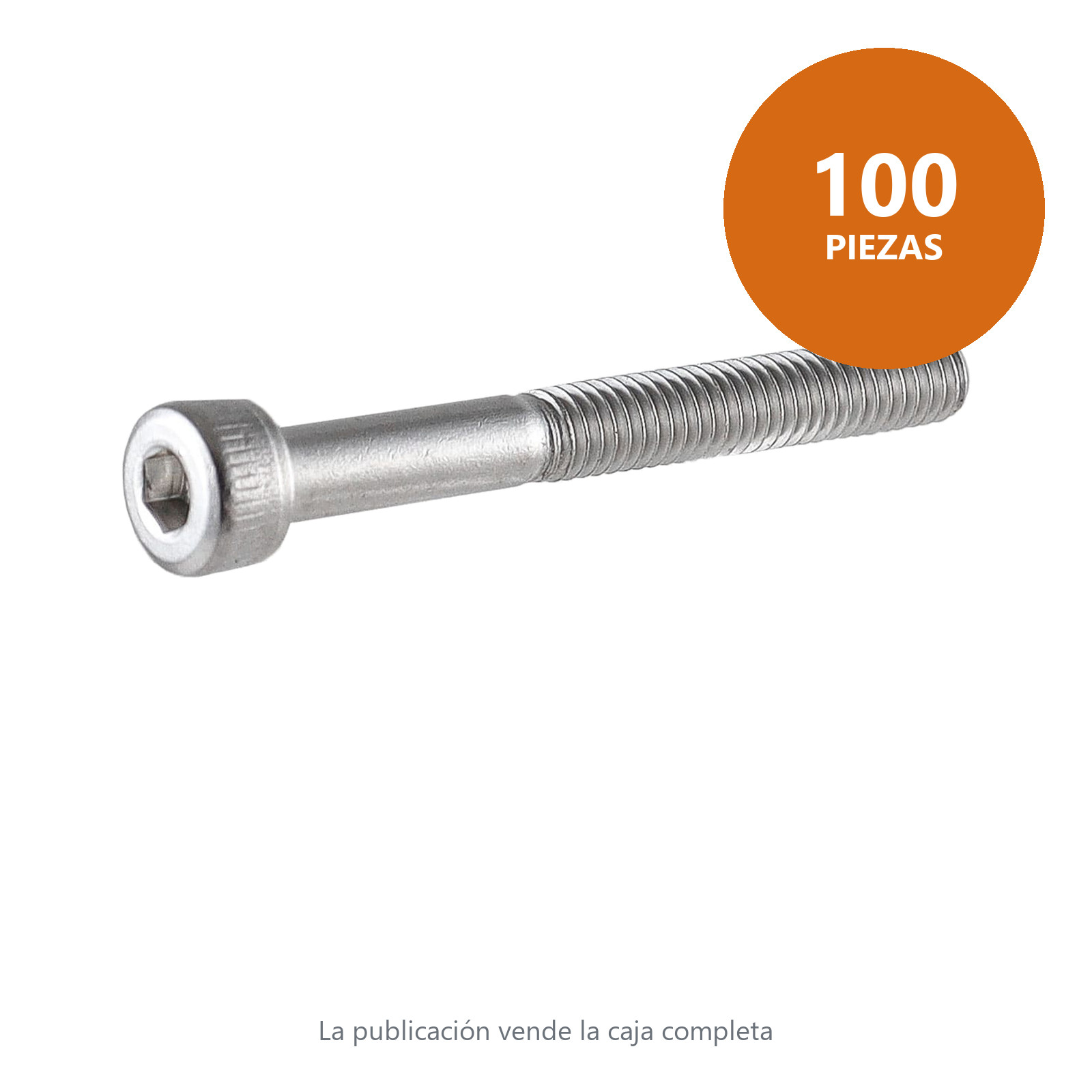 TORN. ALLEN CILINDRICO INOX 304 DIN912 M3-0.50x6MM ROSCA COMPLETA (Precio x Pza - Caja c/100 pzs) - Imagen 3