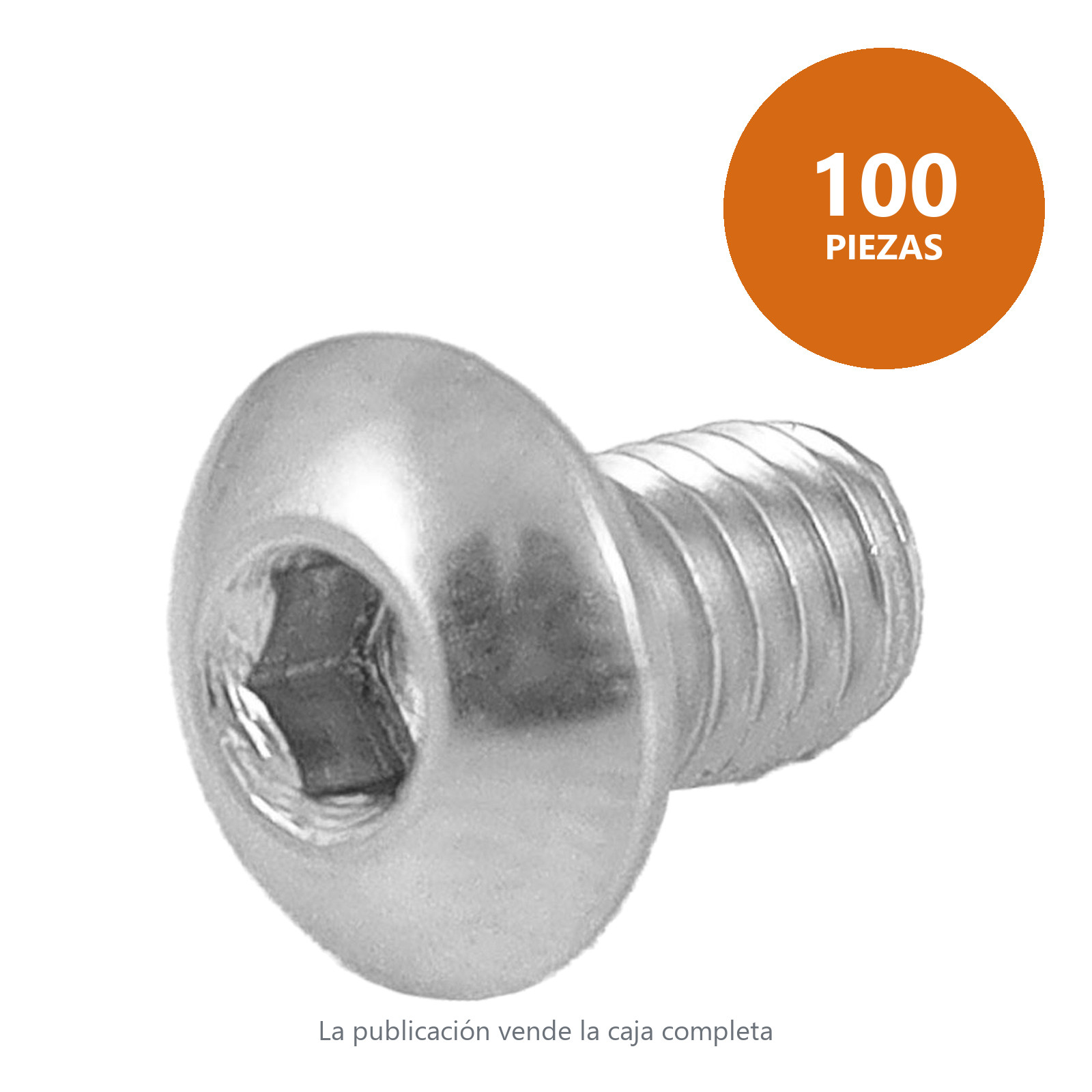 TORNILLO ALLEN CAB BTN INOX M4-0.70x12mm (Precio x Pza - Caja c/100 pzas) - Imagen 3