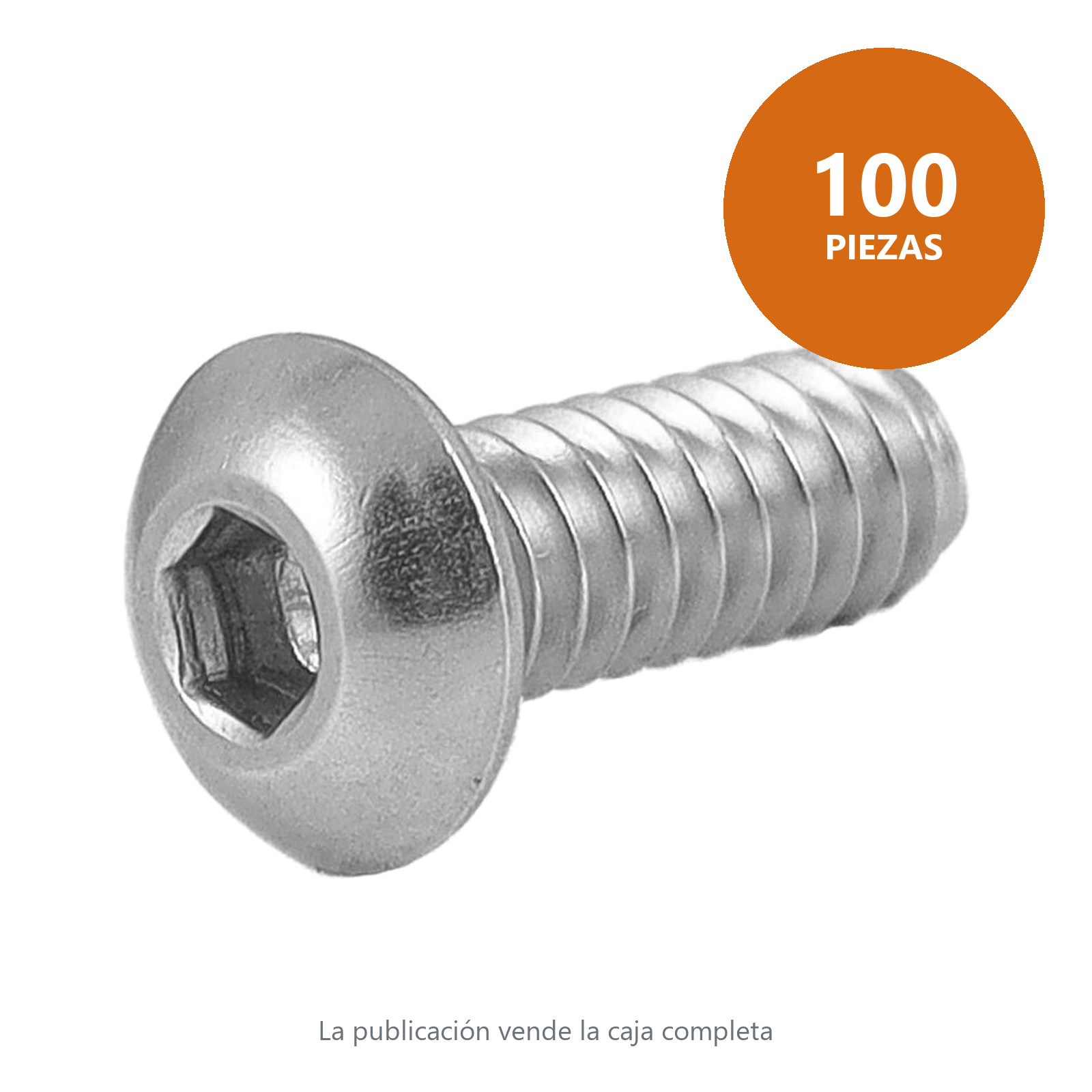 TORNILLO ALLEN CAB BTN INOX M5-0.80x12mm (Precio x Pza - Caja c/100 pzas) - Imagen 3