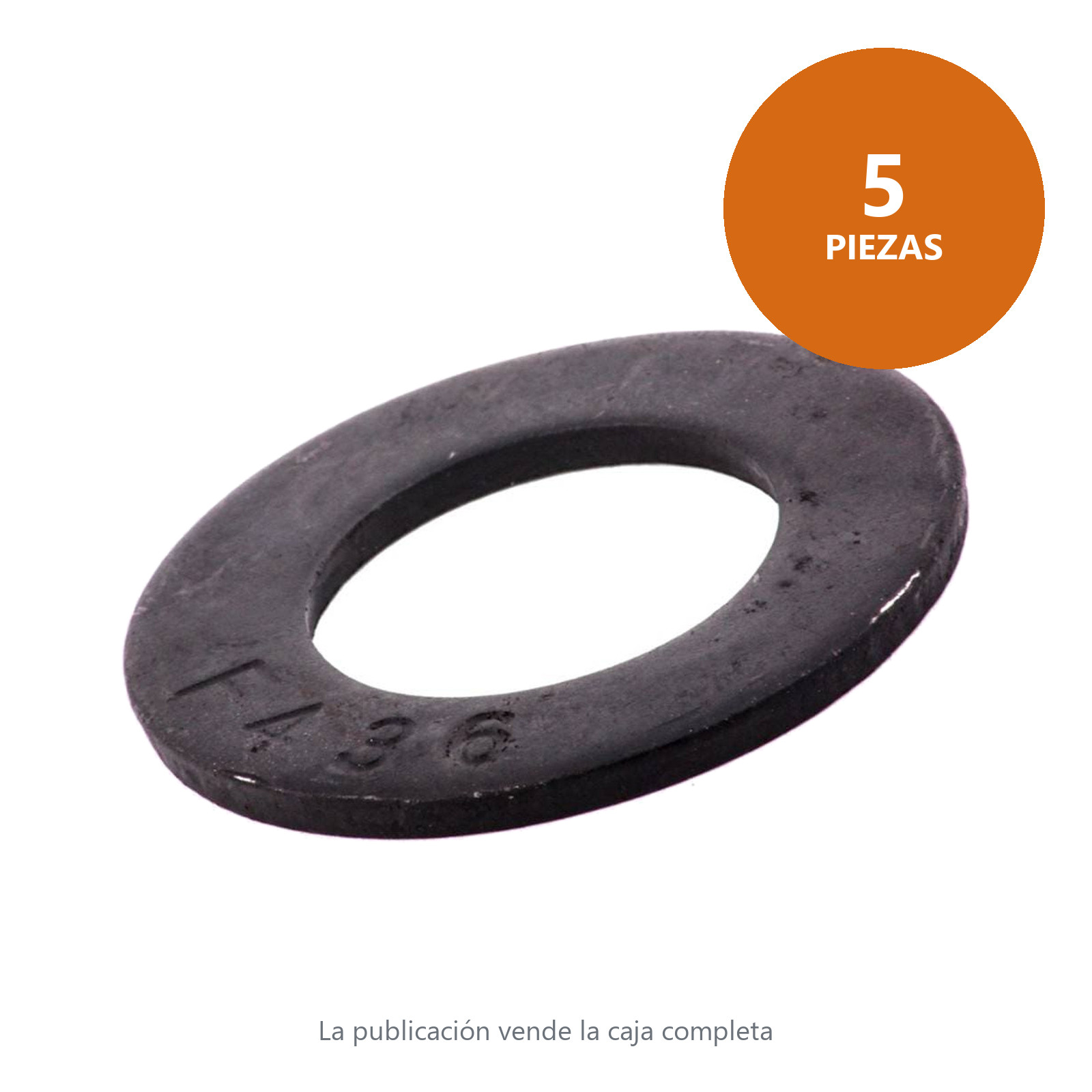 RONDANA PLANA F436 NEGRA 4"   (Precio x Pza - Caja c/5 pzas) - Imagen 2