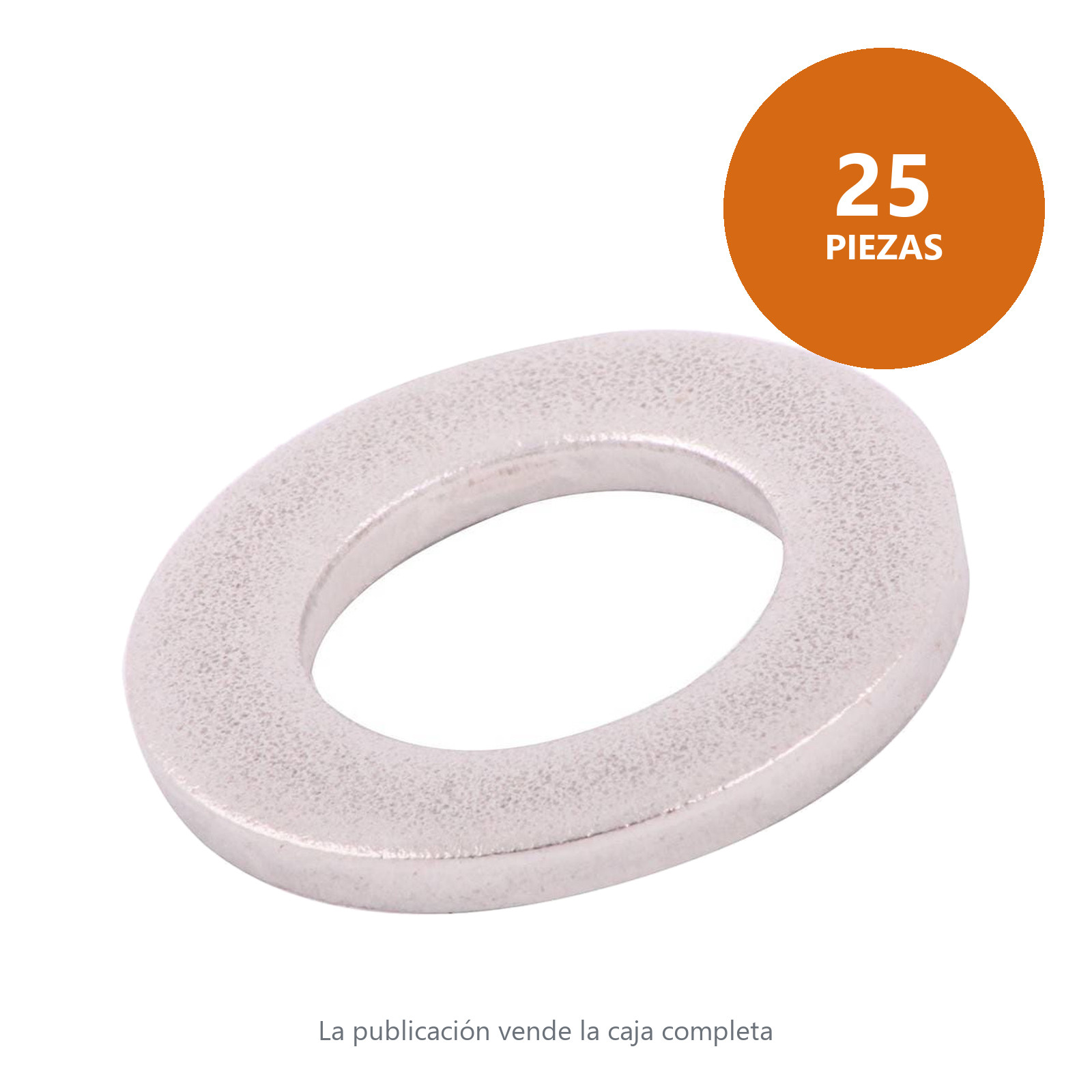 RONDANA PLANA ACERO INOX.-1"   (Precio x Pza - Caja c/25 pzas) - Imagen 2